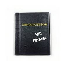 1 英镑小硬币硬币相册，硬币收藏书夹，大容量皮革封面，带金箔压花，适合收藏家，美国硬币，一分钱，一分硬币，一角硬币，五分钱硬币，四分之一美元硬币，小徽章，纪念币收纳盒 30 毫米，返校，秋季装饰，秋季装饰，圣诞节礼物，万圣节礼物 - 彩色 - 查看 15