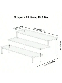 1pc Acrylic Jewelry Display Stand, 1/2/3/4 Tier Jewelry Display Rack, Cosmetics & Perfume Display Shelf, Antique Jewelry Display Stand, Used For Displaying Accessories, Jewelry, Perfume, Makeup And More