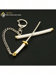 Serie 2025 Nuevo - Accesorios de armas de One Piece - Llaveros en miniatura de las tres espadas de Zoro: Shusui, Wado Ichimonji y Sandai Kitetsu, Modelo de aleación de coleccionista, Regalo de cumpleaños/festival