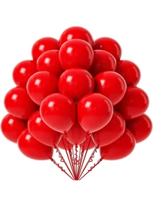 50pcs/Pack 12 Inch Red Latex Balloons, For Birthday, Graduation, Wedding, Party, Holiday Decoration