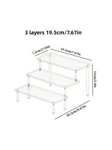1pc Acrylic Jewelry Display Stand, 1/2/3/4 Tier Jewelry Display Rack, Cosmetics & Perfume Display Shelf, Antique Jewelry Display Stand, Used For Displaying Accessories, Jewelry, Perfume, Makeup And More