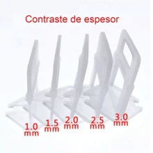 Clip Corbata Nivelador Porcelanico Azulejo Loseta Piso, Espesor 3mm, 100pz. Vmingo - 2 mm (100 Piezas) - Ver 4