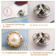 10/50 件女式衬衫胸针纽扣和收纳盒,可拆卸无缝纽扣别针,迷你胸针,适用于女式毛衣、披肩、连衣裙、婚礼 DIY 项目 - 黑色 - 查看 7