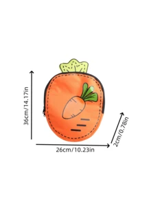1pc New Versatile Carrot Backpack With Contrast Color, Creative And Waterproof For Outdoor Use