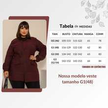PLUS SIZE OVERCOAT JACKET CINCHED PARKA WINTER COAT BENGALINE - 酒紅色 - 查看 10