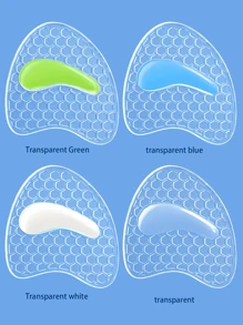 1 Pair GEL Honeycomb Forefoot Cushion Pads For High Heels, Soft Shock-Absorbing Particles Textured Anti-Slip Insoles, Shock-Absorbing Forefoot Pad,Comfortable Slip-Resistant