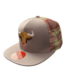 Gorra Plana Dream Island "Toro" Bordado Premium - Gris Claro - Ver 2