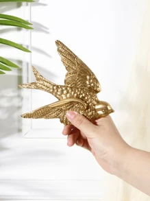 1 Resin Swallow Wall Hanging, Vintage Golden Flying Swallow Home Wall Decoration, For Home, Restaurant, Party, Wedding And Other Places Home Decoration Room Decor Bedroom Decor