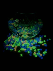 2025 Best-Selling New 50/100/200pcs Colorful Luminous Pebbles, Bright Glow Stones For Aquarium Landscaping/ Road Decoration Glowing Pebbles
