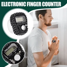 Electronic Finger Counter,LCD Electronic Digital Display,Hand Tally Clicker Counter,Resettable Hand Tally,Manual Lap Record Ring,Number Tracking Ring