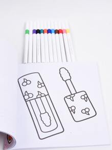 1pc Glow Cosmetics :Easy 52pagaColoring Book For Adults And Teens, Colouring Book Super Cute Designs Of Cozy, Hygge Spaces For Relaxation (Cozy Spaces Coloring) .Adult Stress Relieving Coloring Book With The Theme Of Stress Relieving Coloring Book