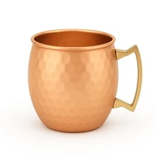 Modern Home Authentic 100% Solid Copper Hammered Mule Mug - Handmade In India - Đồng - Xem 2