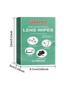 jakehoe 12pcs Lens Cleaning Wet Wipes, Screen Cleaning Cloths In Individual Packages For Portable Cleaning. The Soft Material Can Safely Wipe And Protect The Lens From Scratches. Individually Packaged For Easy Carrying, Keep Your Lenses Clean Anytime, Anywhere.
