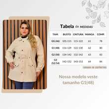 PLUS SIZE BENGALINE JACKET WINTER OVERCOATER PLUS SIZE CUSTOM CUFF CUFF MODEL PARKA COAT - Beige - View 4
