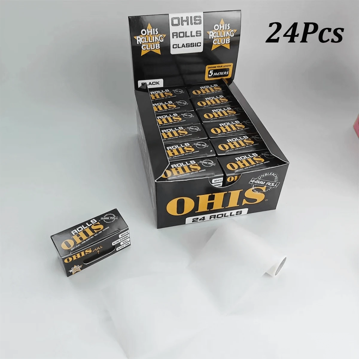 24 Rolls Of Handmade Cigarette Rolling Papers Made Of Natural Pulp, 196 Inches Per Roll, Can Be Freely Cut Into Desired Length, Portable Manual Tear Cigarette Papers Smoking Accessories, Perfect Gift For Smokers On Birthdays, Mother's Day, Father's Day, Valentine's Day