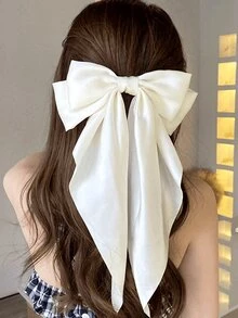 1/4 件装女士大蝴蝶结发夹，黑色、米色、粉色、酒红色，女士蝴蝶结，丝带，丝带蝴蝶结，发夹，蝴蝶结，派对发饰，母亲节时尚，日常派对，时尚发饰爪夹，发爪，发卡，学习用品，新年，情人节配饰 - 彩色 - 查看 9