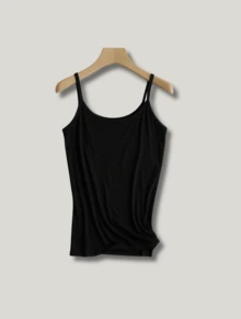 Kit Of 3 Women's Tight, Light Tank Tops - Xanh hải quân, đen và rượu vang - Xem 7