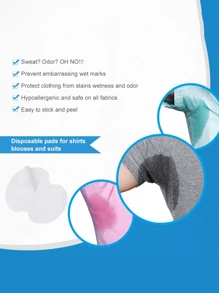 100pcsSweat Pads,Underarm Pads, Disposable Underarm Absorption Sweat Pad, And Effective, Breathable, Invisible, Absorbing Patch, Lightweight And Sweat Absorbing,Comfortable And Odorless, Easy To Use, Suitable For Both Men And Women In Hot SummerBody Care For Travel,Sport,Outdoor,Summer,Stickers, Christmas For Holiday Gift Giving