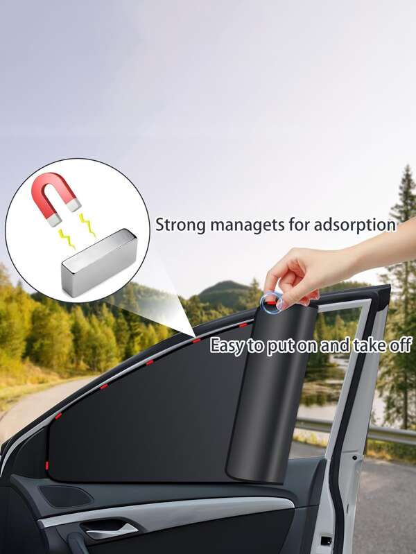 Universelle Auto Seitenfenster Sonnenschutz Magnetische Blenden Verdunkelungsvorhänge für Camping Schlafen Nickerchen Baby Kinder Stillen Umziehen
