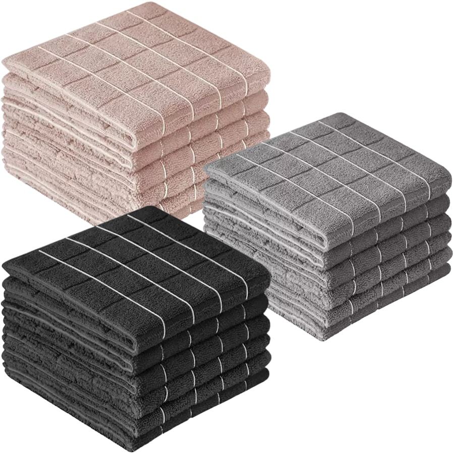 6pcs 30*30cm Oil-Free And Lint-Free Kitchen Dishcloth, Thickened Super Absorbent Dishcloth, Tablecloth, Hand Towel, Scouring Pad