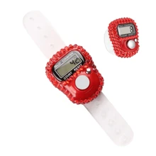 Electronic Finger Counter,LCD Electronic Digital Display,Hand Tally Clicker Counter,Resettable Hand Tally,Manual Lap Record Ring,Number Tracking Ring