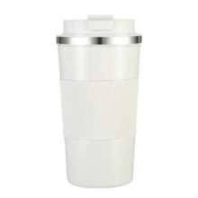 1 Piece Of 510ml/17.25 Ounce Large Capacity, Double-Layer Vacuum Leak Proof, 304 Stainless Steel+Anti Fingerprint Coating Material, Nordic Style Insulated Travel Cup, Straight Anti Slip Threaded Cup Mouth, All Season Hot And Cold Dual Use Insulated Cup