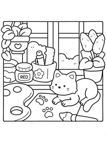 1pc Little Cozy :Easy Coloring Book For Adults And Teens, Coloring Book Super Cute Designs Of Cozy, Hygge Spaces For Relaxation (Cozy Spaces Coloring) .Back To School A Relaxing Gift For Friends, Couples, And Family . Painting Kit [Default Without Pen]