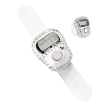 Electronic Finger Counter,LCD Electronic Digital Display,Hand Tally Clicker Counter,Resettable Hand Tally,Manual Lap Record Ring,Number Tracking Ring