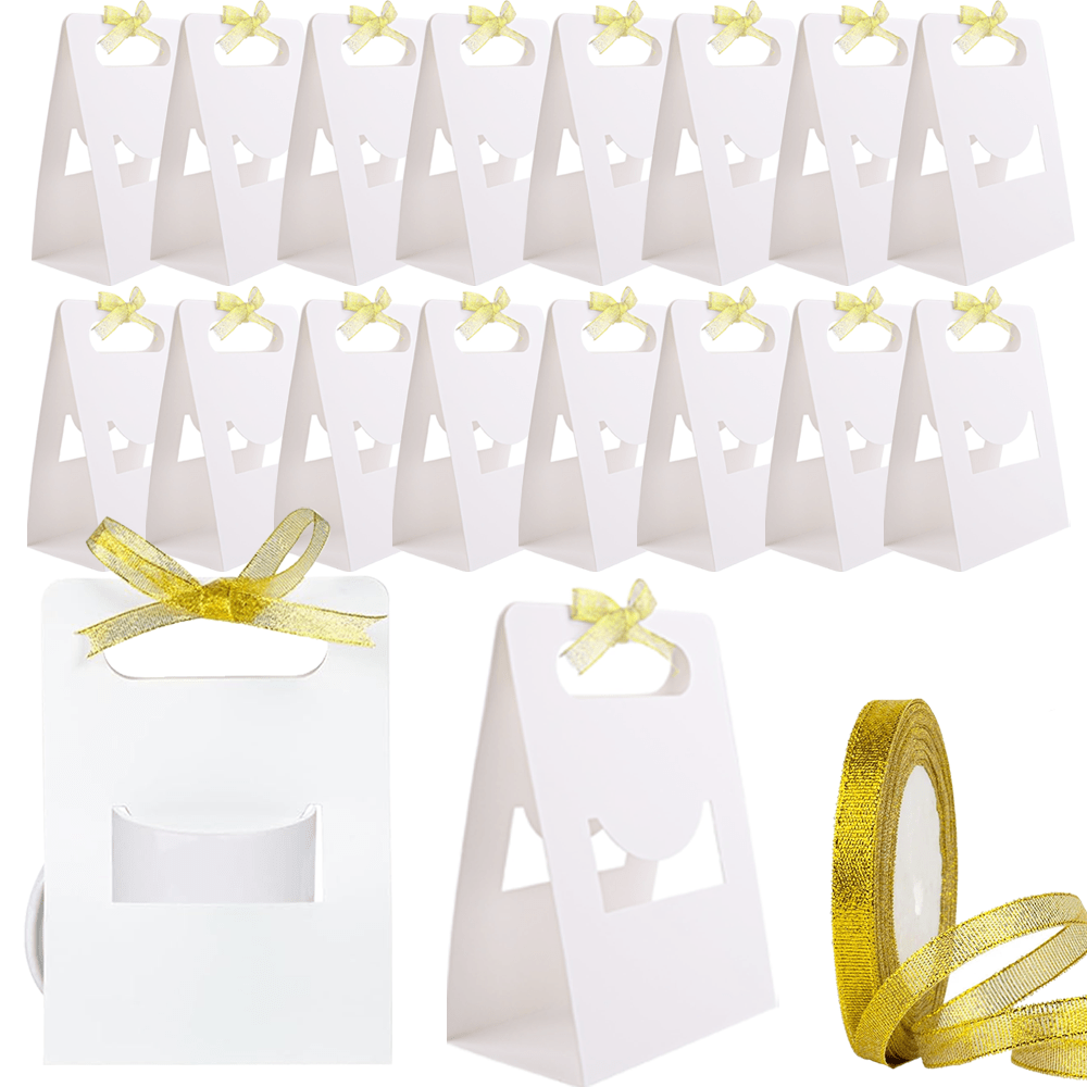 12/24pack 11oz Mugs Blanks Gift Boxes With 1 Roll Of Satin Ribbon, Blank Coffee Mug Gift Boxes With Golden Ribbon For Parties, Birthday, Wedding Gifts