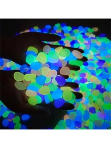 2025 Best-Selling New 50/100/200pcs Colorful Luminous Pebbles, Bright Glow Stones For Aquarium Landscaping/ Road Decoration Glowing Pebbles