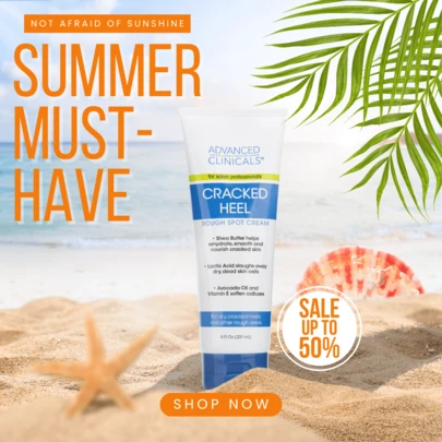 8oz Cracked Heel Foot Cream With Shea Butter Foot And Hand Moisturizer For Dry Skin Rough Spots Calluses Cracked Feet Summer Skincare Foot Repair Cream Lightweight Non-Greasy Fast-Absorbing Hydrating Lotion For Dry Heels And Hands After Sun Care Sandal Season Essential Beach Vacation Camping Outdoors Pool Party Travel Size Skin Rescue Soothing Foot Balm Summer Essentials Must-Have Advanced Clinicals