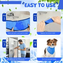 A Simple Pet Cooling Garment - A Cooling Neckerchief For Cats And Dogs, A Summer Cooling Scarf, A Cooling Headscarf For Relieving Heat And Refreshing The Body. Suitable For All Body Types.