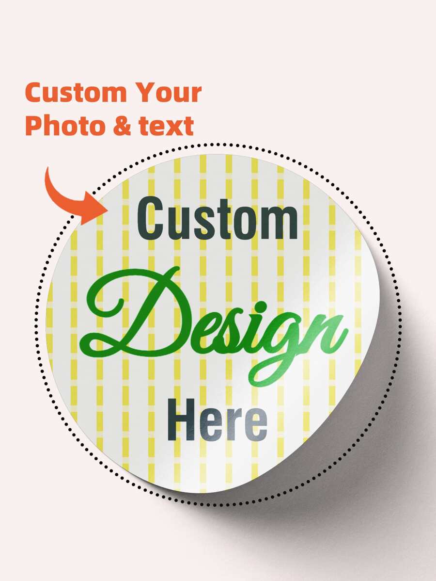 1~100pcs Personalized Labels - Custom Stickers With Any Design Image Logo Text, Waterproof Stickers, Business Logo, 100 Labels ,Seal,No-Iron,Ornamental,Adhesive Exquisite,Vintage,Contracted Custom,Personalized,Unique Ideal Gifts For Him