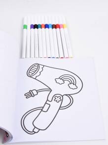 1pc Glow Cosmetics :Easy 52pagaColoring Book For Adults And Teens, Colouring Book Super Cute Designs Of Cozy, Hygge Spaces For Relaxation (Cozy Spaces Coloring) .Adult Stress Relieving Coloring Book With The Theme Of Stress Relieving Coloring Book