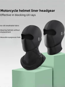 1pc Outdoor Cycling Sun Protection Face Mask, Ice Silk Stretch UV-Blocking Motorcycle Head Cover, Suitable For Outdoor Riding