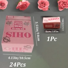 24 Rolls Of Handmade Cigarette Rolling Papers Made Of Natural Pulp, 196 Inches Per Roll, Can Be Freely Cut Into Desired Length, Portable Manual Tear Cigarette Papers Smoking Accessories, Perfect Gift For Smokers On Birthdays, Mother's Day, Father's Day, Valentine's Day