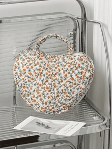 A Fresh And Simple, Highly Attractive Girly Fashion Handbag-Style Cosmetic Bag. The Small And Exquisite Floral Pattern Makes It A Convenient And Portable Storage For Cosmetics And Toiletries, Suitable For Dates, Parties, Shopping, Photography, And More. This Versatile Makeup Bag Can Be Used As A Cosmetic Bag, Vanity Case, Storage Bag, Toiletry Bag, Desktop Organizer, Or Makeup Pouch. - Multicolor - View 16