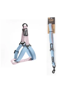 1件可调节舒适耐用尼龙狗胸背带，时尚多色背心式设计，细节缝线，遛狗牵引装备，适合小型/中型/大型犬，四季皆宜