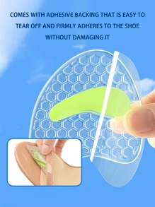 1 Pair GEL Honeycomb Forefoot Cushion Pads For High Heels, Soft Shock-Absorbing Particles Textured Anti-Slip Insoles, Shock-Absorbing Forefoot Pad,Comfortable Slip-Resistant