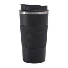 1 Piece Of 510ml/17.25 Ounce Large Capacity, Double-Layer Vacuum Leak Proof, 304 Stainless Steel+Anti Fingerprint Coating Material, Nordic Style Insulated Travel Cup, Straight Anti Slip Threaded Cup Mouth, All Season Hot And Cold Dual Use Insulated Cup