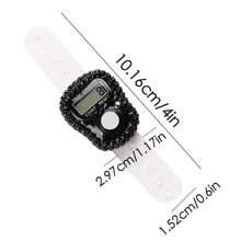 Electronic Finger Counter,LCD Electronic Digital Display,Hand Tally Clicker Counter,Resettable Hand Tally,Manual Lap Record Ring,Number Tracking Ring