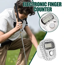 Electronic Finger Counter,LCD Electronic Digital Display,Hand Tally Clicker Counter,Resettable Hand Tally,Manual Lap Record Ring,Number Tracking Ring