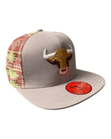Gorra Plana Dream Island "Toro" Bordado Premium - Gris Claro - Ver 4