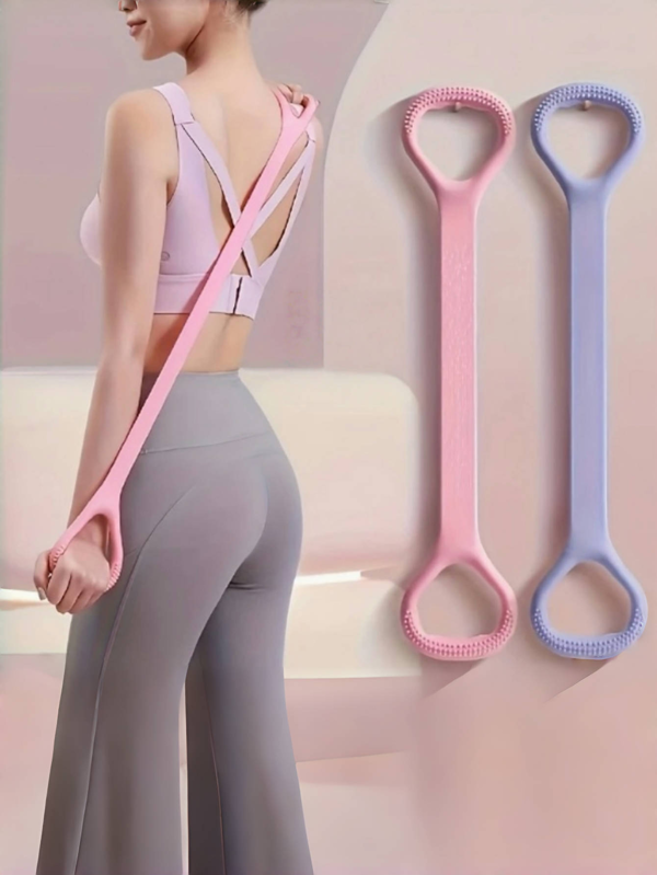 Faixa elástica de silicone para ioga, 1 peça - Faixa elástica de fitness para exercícios de costas, cintura e braços - adequada para casa, academia e exercícios ao ar livre