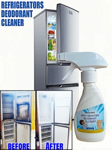 1 Peça Desodorizador e Limpador de Refrigerador, Elimina Odores Desagradáveis, Limpa Profundamente Manchas Rebeldes e Odores Persistentes, Líquido de Limpeza de Refrigerador, Desodorizador e Limpador de Refrigerador