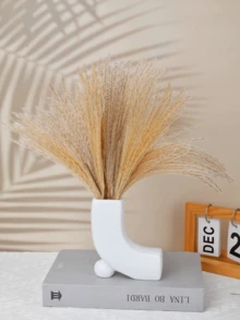 北欧风格简约塑料新月形花瓶，适合客厅、玄关、书架的创意设计装饰 - 彩色 - 查看 6