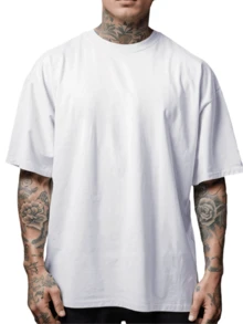 Kit 3 Oversized T-Shirts Streetwear Cotton Oversize Shirt Blouse 100% Cotton Street Fashion - Blue - View 2