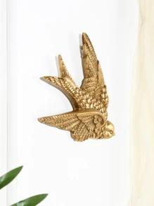 1 Resin Swallow Wall Hanging, Vintage Golden Flying Swallow Home Wall Decoration, For Home, Restaurant, Party, Wedding And Other Places Home Decoration Room Decor Bedroom Decor