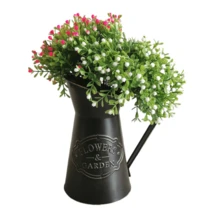 1pc Vintage Distressed Metal Milk Bucket Flower Vase Decorative - View 3