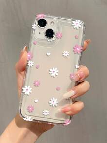 1 pieza Funda de teléfono a prueba de golpes de diseño minimalista con patrón de burbujas y cobertura total de TPU, compatible con iPhone Apple 16, 15, 14, 13, 12, 11 Pro Max y Series, resistente al agua y a los arañazos - transparente - Ver 1